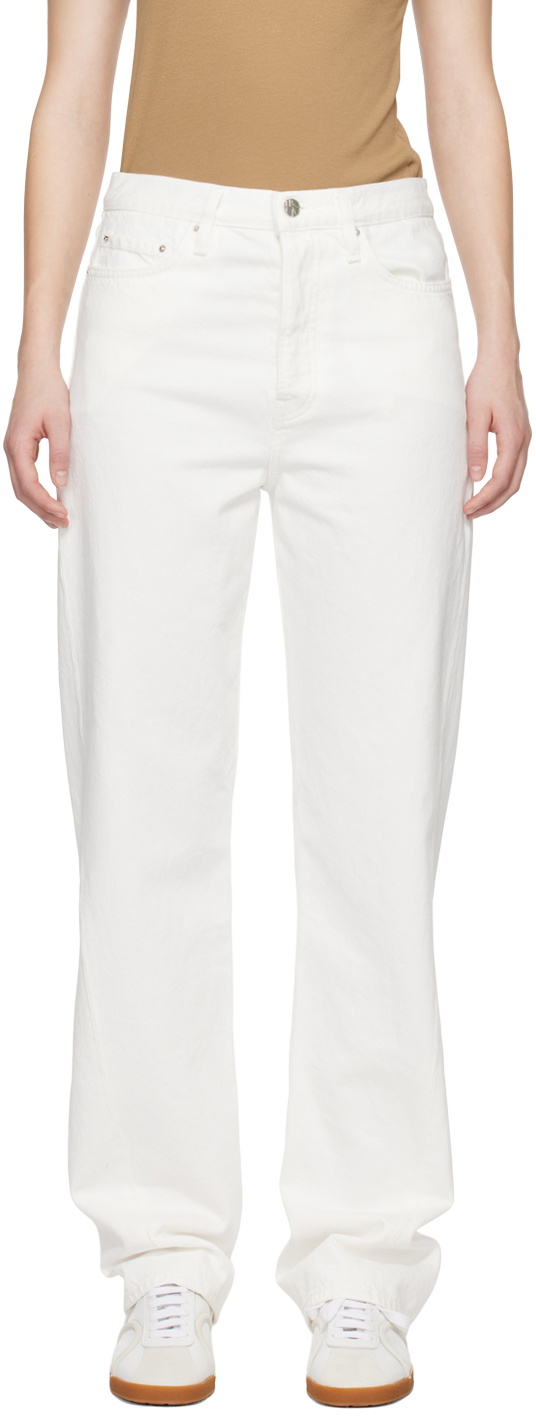 TOTEME: White Twisted Seam Jeans | SSENSE