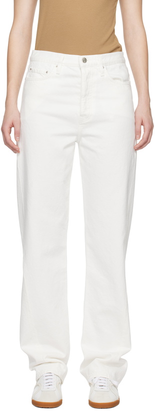 Photo: TOTEME White Twisted Seam Jeans