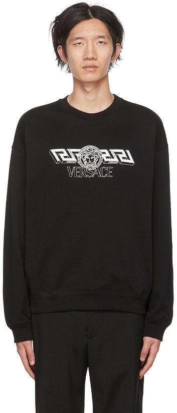 Photo: Versace Black La Greca Sweatshirt