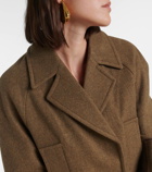 Victoria Beckham Cropped wool peacoat