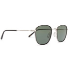Dick Moby - Geneve Square-Frame Silver-Tone Sunglasses - Black
