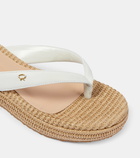 Gianvito Rossi Leather platform espadrille thong sandals