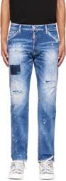 Dsquared2 Blue Cropped Cool Guy Jeans