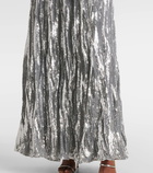 Marmar Halim Sequined silk-blend gown