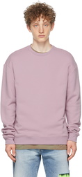 John Elliott Purple Oversized Crewneck Sweatshirt