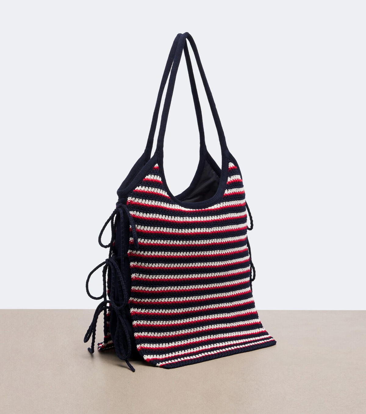 Miu Miu Ivy crochet striped shopper