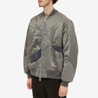 Undercoverism Men's Panelled MA-1 Jacket in Khaki Grey