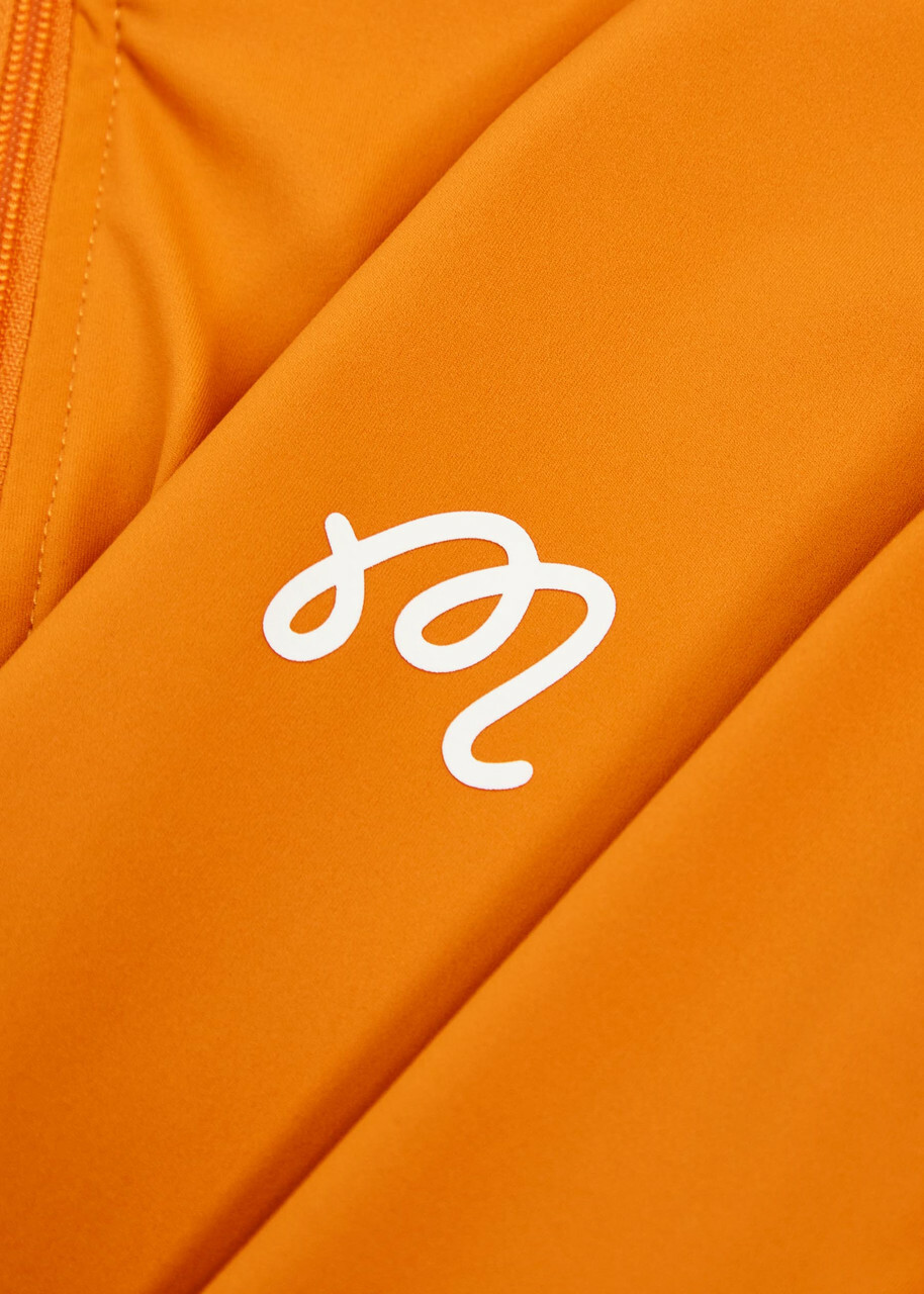 Malbon Santiago Logo Half-zip Stretch-jersey Mid-layer Jacket Orange