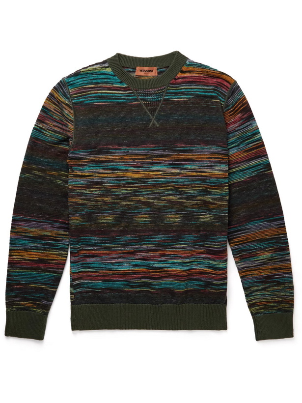 Photo: Missoni - Space-Dyed Wool-Blend Sweater - Green