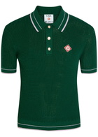 Casablanca Knit Cotton Polo Shirt Green