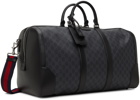 Gucci Black Large GG Supreme Carry-On Duffle Bag