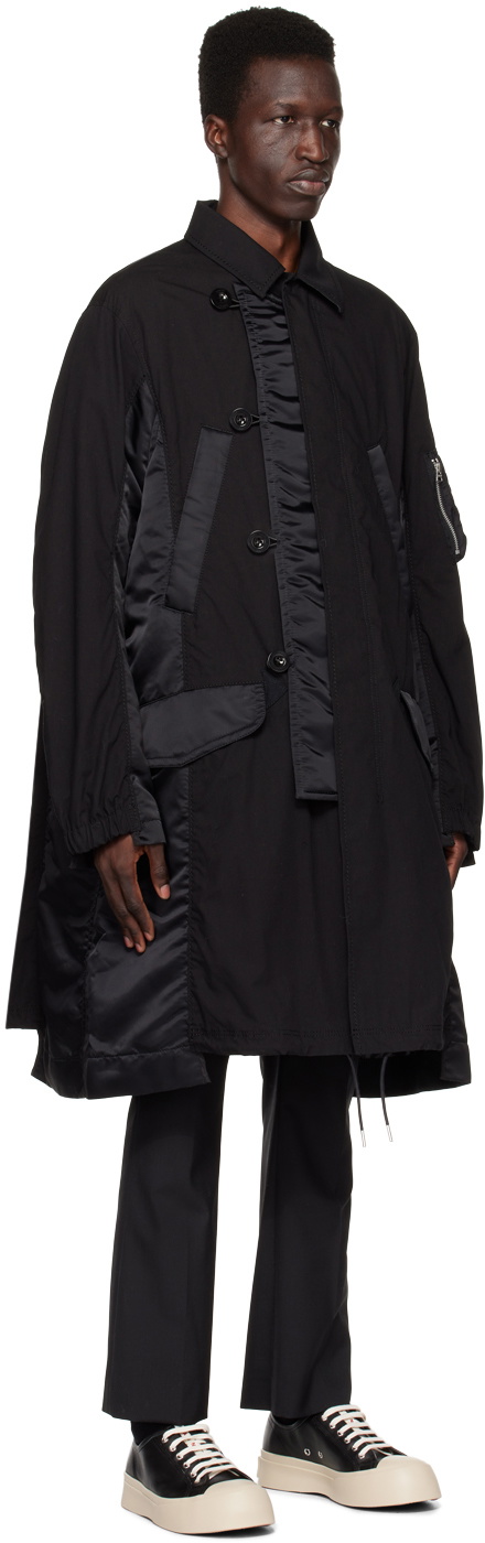 sacai Black Military Coat Sacai