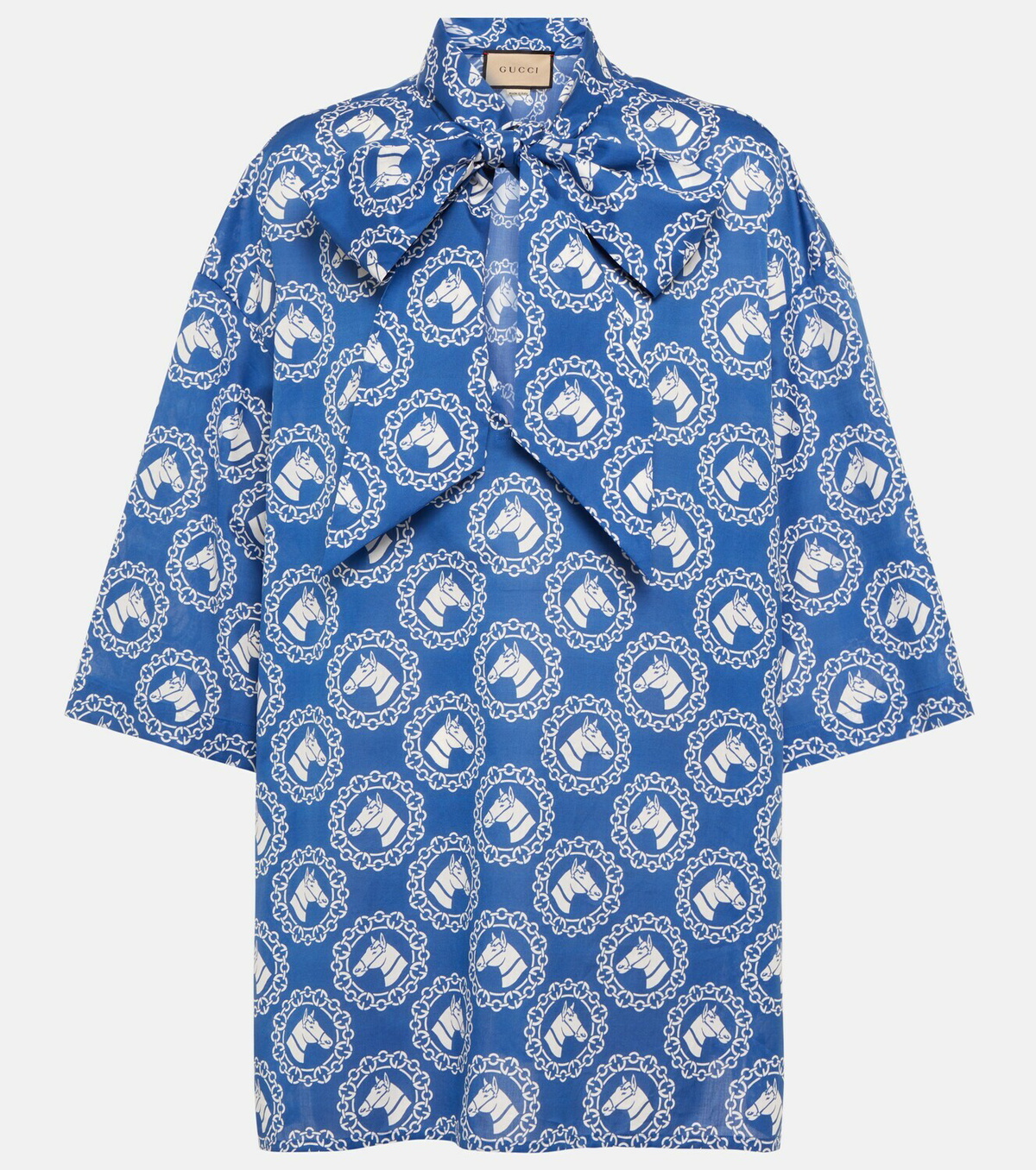 Gucci Equestrian printed cotton shirt Gucci