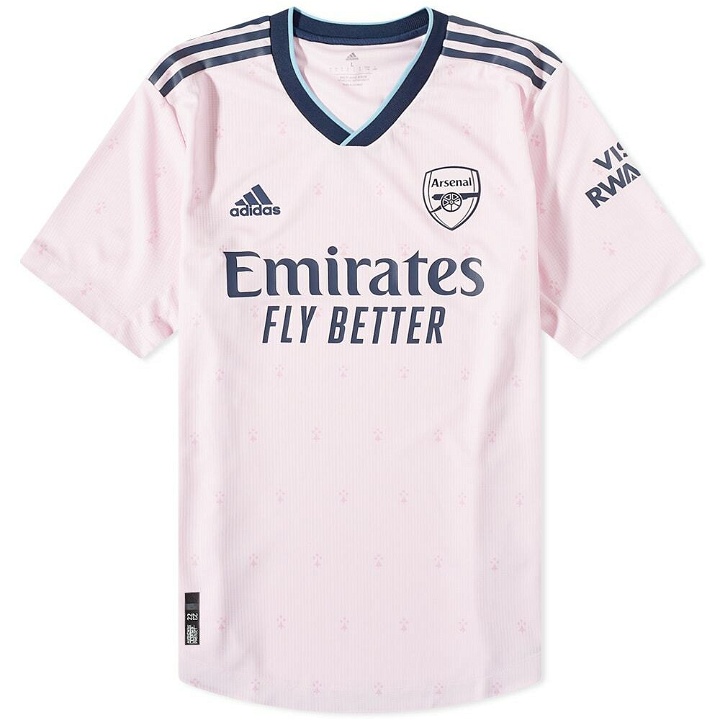 Photo: Adidas Men's Arsenal FC 3rd Authentic Jersey in Clear Pink