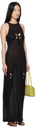 J.Kim Black Petal Maxi Dress