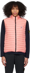 Stone Island Pink Garment-Dyed Down Vest