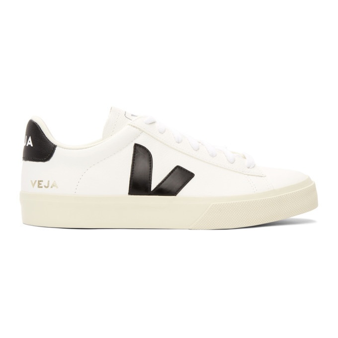 Photo: Veja White and Black Campo Sneakers
