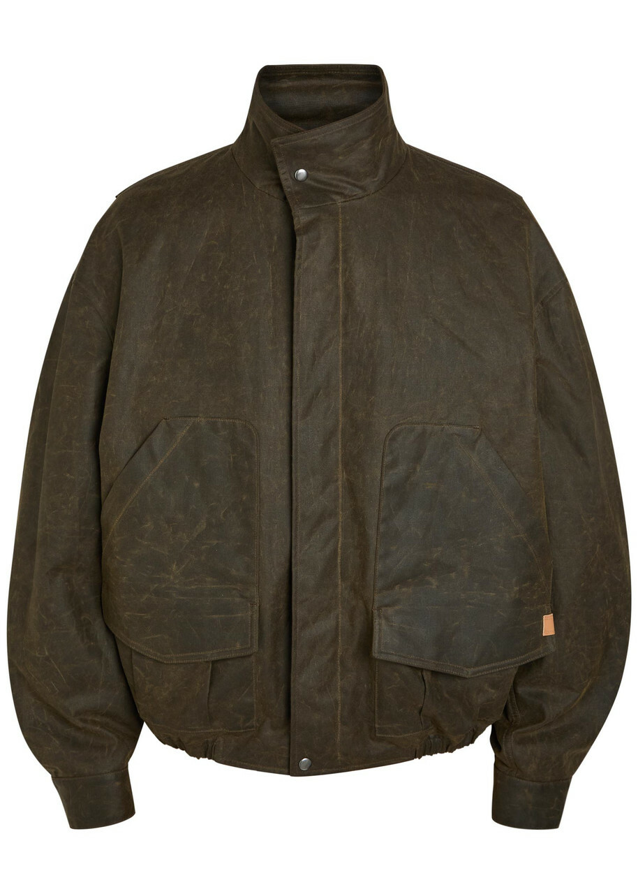 Calvin Klein Donald Patch-pocket Waxed Cotton Jacket Brown