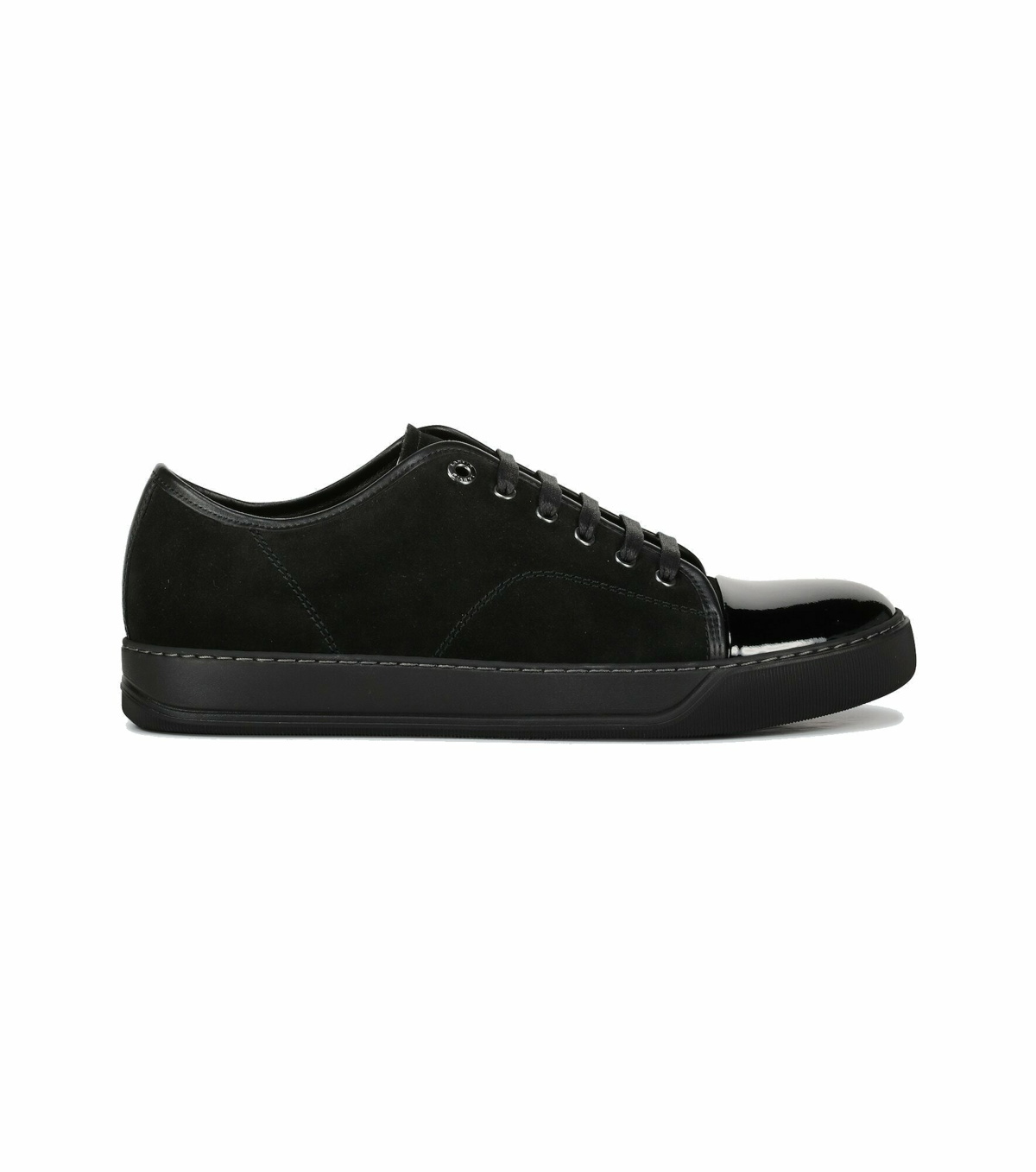 Lanvin - Suede and leather cap-toe sneakers Lanvin