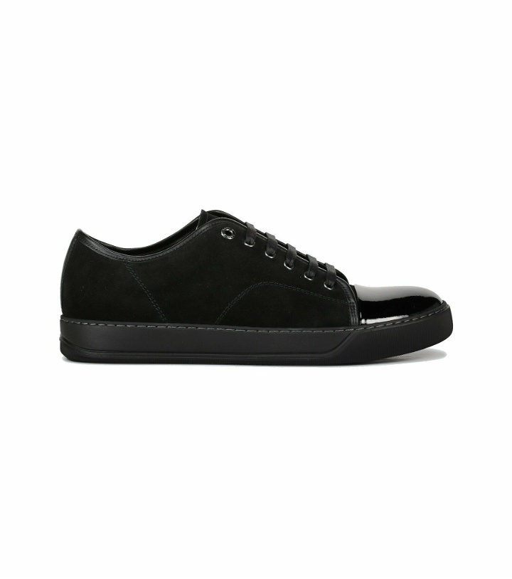 Photo: Lanvin - Suede and leather cap-toe sneakers