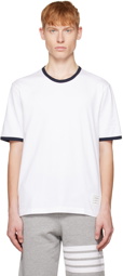 Thom Browne White Ringer T-Shirt