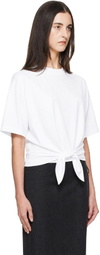 St. Agni White Cotton Jersey Split Back Top