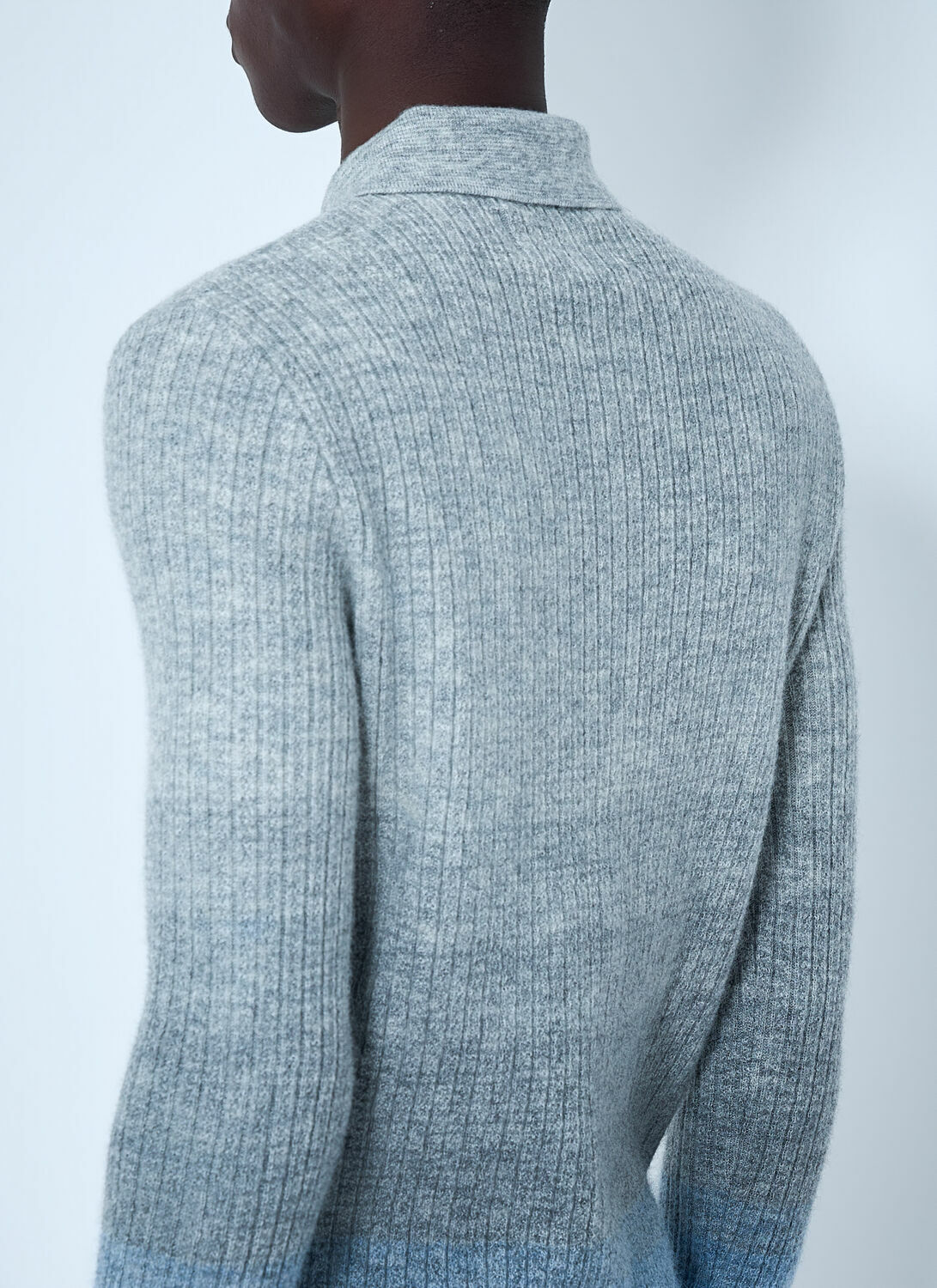 ERL Ribbed Knit Polo Sweater