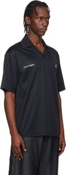 Courrèges Black Oversized Sports Polo