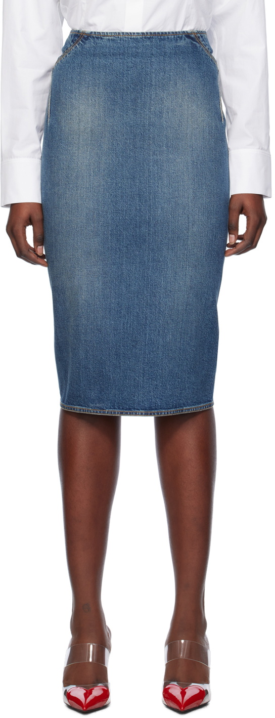 Lanvin denim pencil skirt - Blue