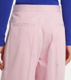 Jil Sander Pleated cotton wide-leg pants