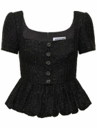 SELF-PORTRAIT - Bouclé Peplum Top