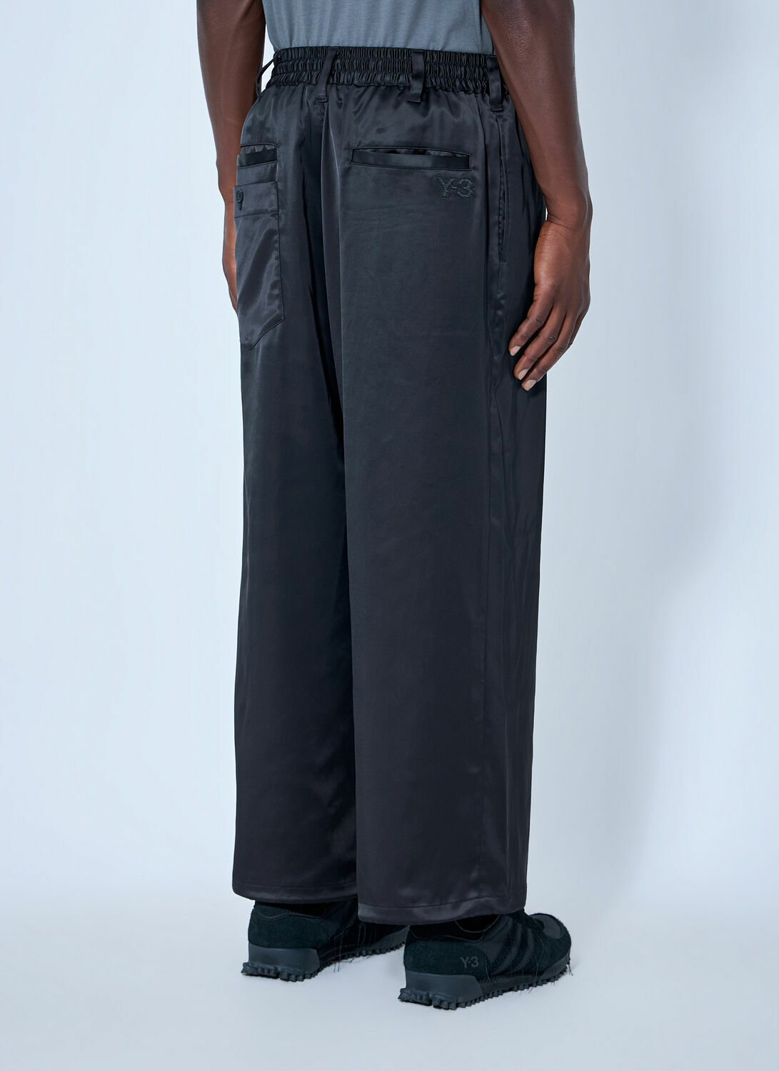 Y-3 Elasticated Waist Wide-Leg Trousers