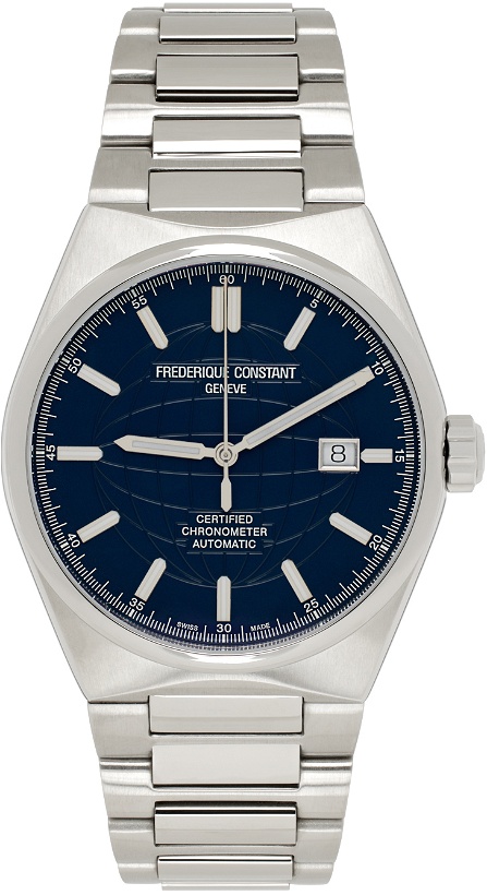 Photo: Frédérique Constant Silver & Navy Highlife COSC Automatic Watch