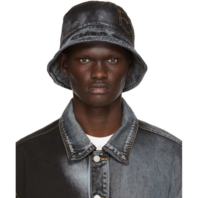 Photo: Feng Chen Wang Black and Blue Levis Edition Bucket Hat