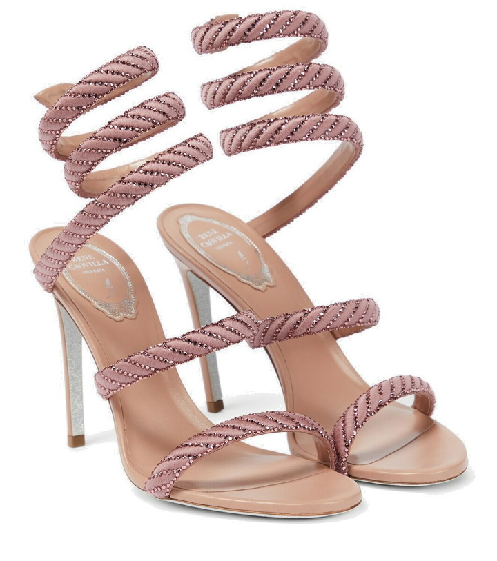 Photo: Rene Caovilla Cleo embellished satin sandals