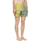 Vivienne Westwood Yellow Surf Boxer Swim Shorts