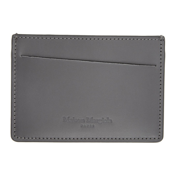 Photo: Maison Margiela Black and Grey Leather Card Holder