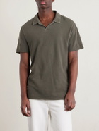 James Perse - Open-Collar Cotton-Jersey Polo Shirt - Green