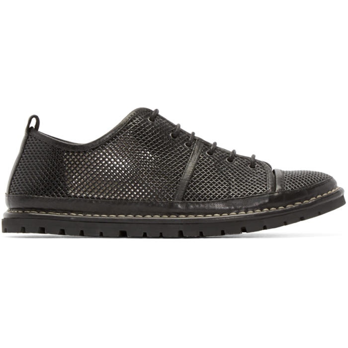 Photo: MarsÃ¨ll Gomma Black Leather Woven Sneakers
