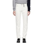 Band of Outsiders White Check Aspen Regular Fit Jeans