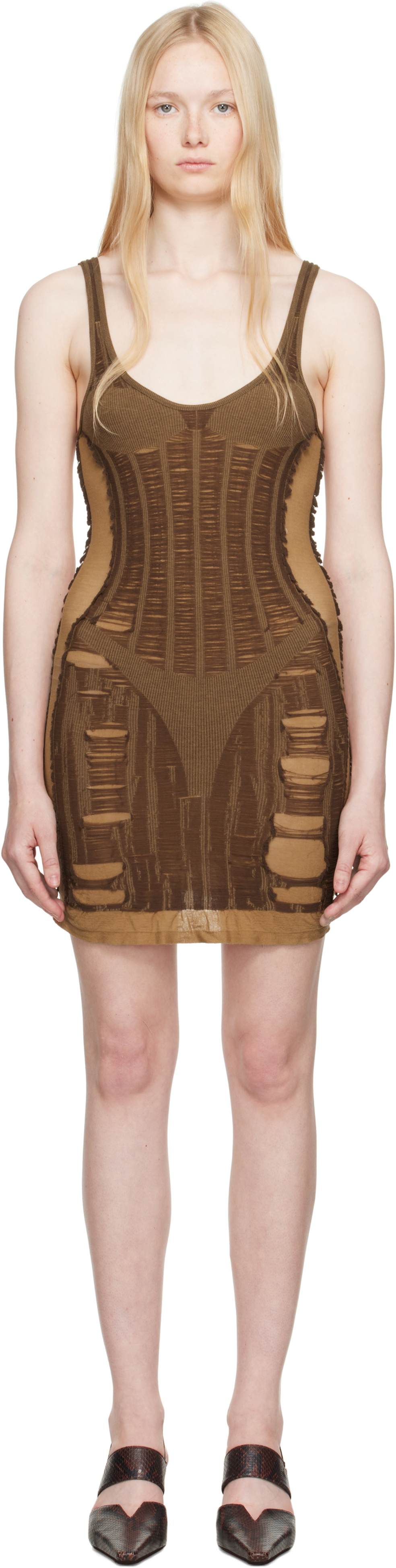 Diesel Brown M-Calimera-Short Minidress Diesel