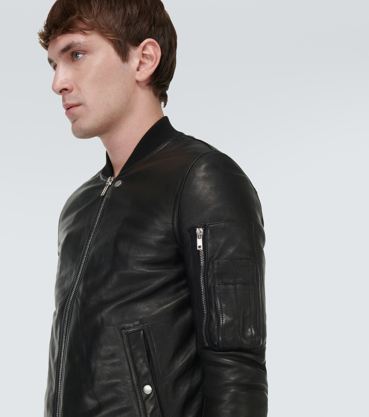 Rick Owens Leather bomber jacket Rick Owens