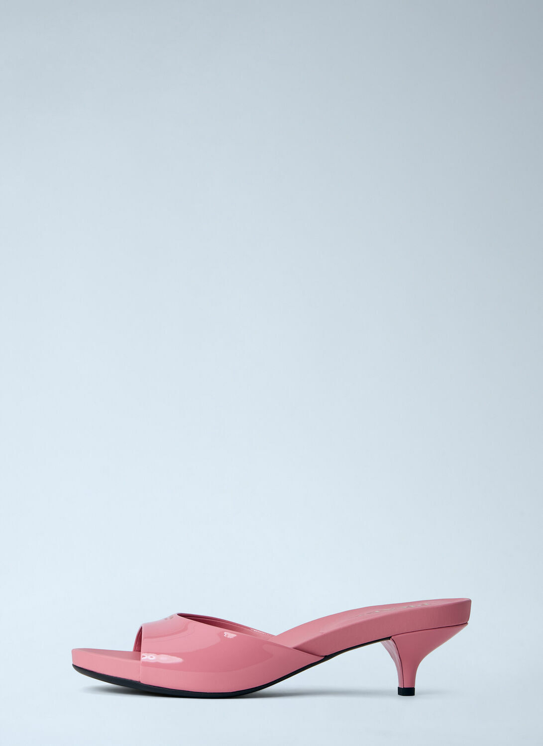 Prada Patent Leather Kitten Heel Mules