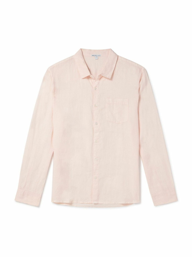Photo: James Perse - Garment-Dyed Linen Shirt - Pink