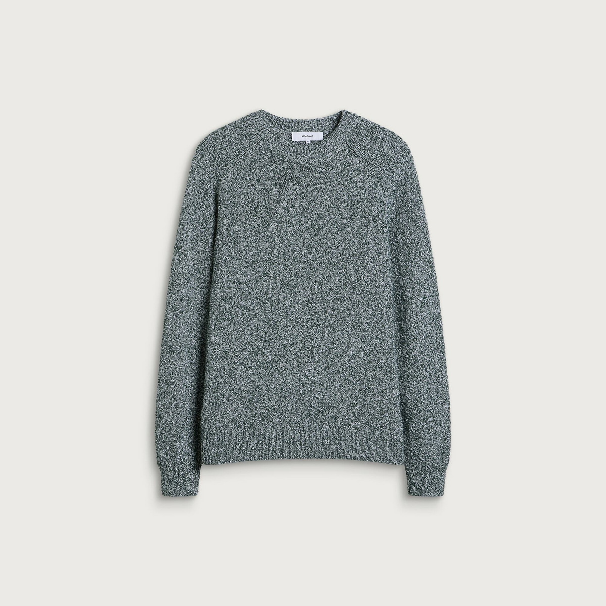 Palmes Men's Knitted Sweater in Dark Green/Off-White