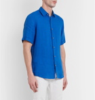 Hugo Boss - Garment-Dyed Linen Shirt - Blue