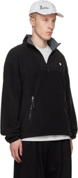 AAPE by A Bathing Ape Black AAPENOW Moonface Half-Zip Sweater