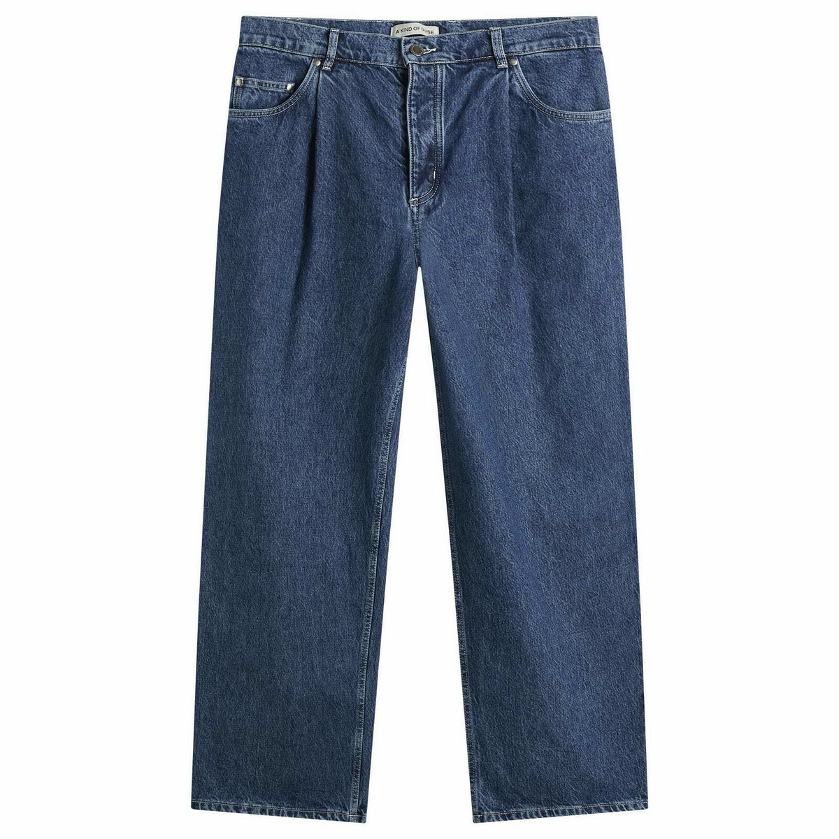 A Kind of Guise Men's Duma Pleated Denim Jeans in Worn Denim