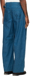 NULLUS Blue Low Poly Shift Jeans
