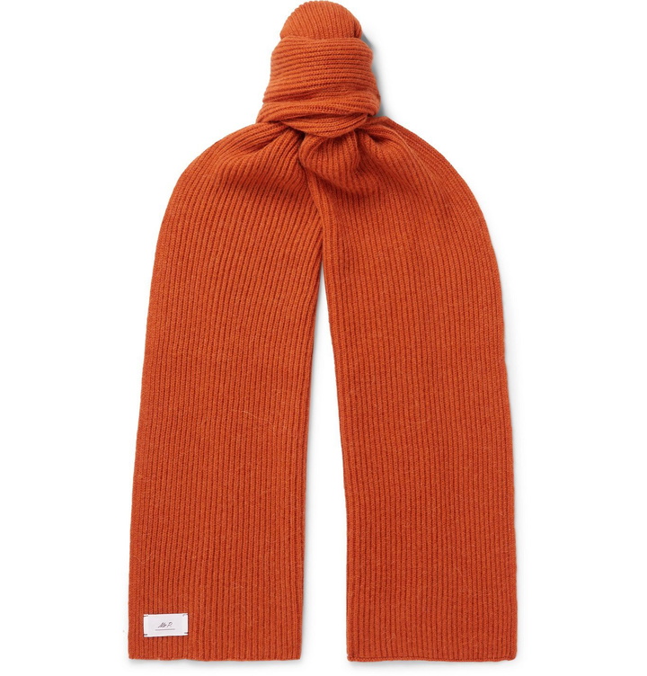 Photo: Mr P. - Ribbed Alpaca-Blend Scarf - Orange